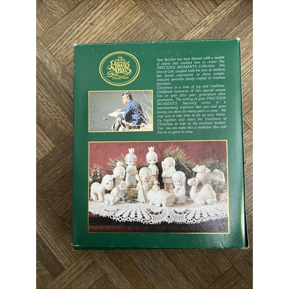 1982 Precious Moments Come Let Us Adore Him NATIVITY Miniatures 11 Pc FREE SHIP